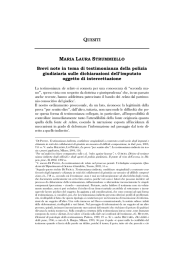 Brevi note in tema di testimonianza della polizia