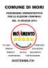 COMUNE DI MORI - MoVimento 5 Stelle Trentino