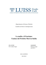 La mafia e il Fascismo: l`azione del Prefetto Mori in Sicilia