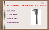 La relazione tecnica sul calibro