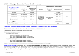 Classificazione dei calibri a corsoio - Leonardo Todaro
