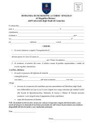 Iscrizione a singolo corso