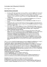 Curriculum vitae di Maurizio GUADAGNO