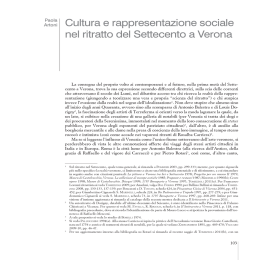 Cultura e rappresentazione sociale nel ritratto del Settecento a Verona