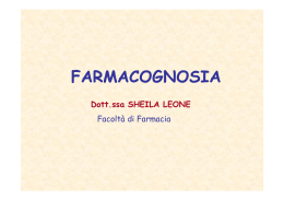 Droghe vegetali - Dipartimento di Farmacia