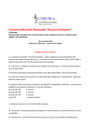 Concorso Musicale Nazionale “Giovani Orchestre”