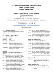 7&deg; Concorso Internazionale Giovani Musicisti Premio &ldquo;Antonio Salieri&rdquo;