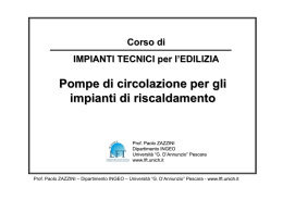 Pompe di circolazione per gli impianti di riscaldamento