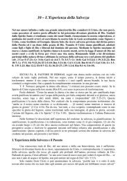 10 &ndash; L`Esperienza della Salvezza