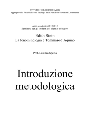 Edith Stein - Istituto Teologico di Assisi