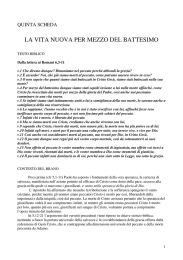 la vita nuova per mezzo del battesimo