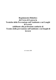 Tecniche della Prevenzione nell`Ambiente e nei Luoghi di Lavoro