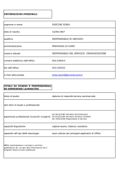 curriculum PO Rusconi Sonia