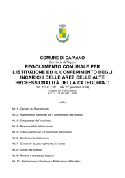 Regolamento Comunale alte Proffessionalità