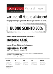 buono sconto 50% - Museo delle torture