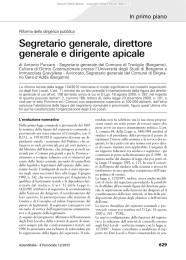 Segretario generale, direttore generale e dirigente apicale