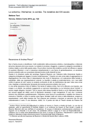 Lo schermo, l`Alzheimer, lo zombie. Tre metafore del XXI