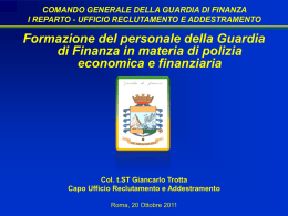 COMANDO GENERALE DELLA GUARDIA DI FINANZA