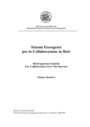 Sistemi Eterogenei per la Collaborazione in Rete