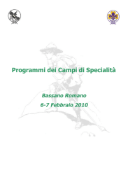 Programmi Campi di Specialità Febbraio 2010