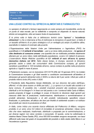 UNA LEGGE CONTRO GLI SPRECHI ALIMENTARI E FARMACEUTICI