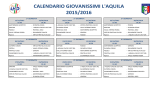 CALENDARIO GIOVANISSIMI L`AQUILA 2015/2016