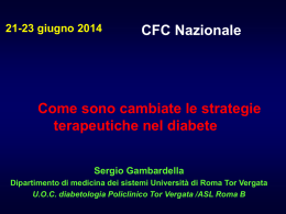 Ore 10.30 Come sono cambiate le strategie terapeutiche nel diabete