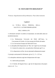 “ IL TESTAMENTO BIOLOGICO”