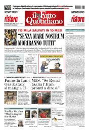 &ldquo;SENZA MARE NOSTRUM MORIRANNO TUTTI&rdquo;