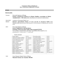 Curriculum Vitae et Studiorum Dott. STEFANO LORENZO VITALE