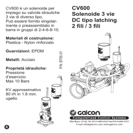 CV600 Solenoide 3 vie DC tipo latching 2 fili / 3 fili