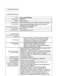 CURRICULUM VITAE Dott.ssa PINTO MONICA 30/08/1964