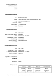 Curriculum Vitae Europeo di monica borsotti