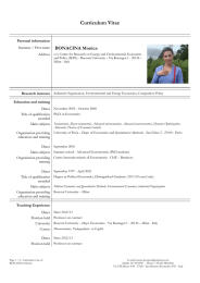 Curriculum Vitae - Università degli Studi dell`Insubria