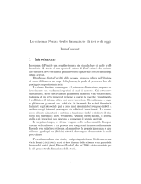 Lo schema Ponzi: truffe finanziarie di ieri e di oggi