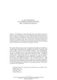 L`«Elucidation» e la Prima Continuazione del «Conte