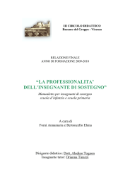 “LA PROFESSIONALITA` DELL`INSEGNANTE DI SOSTEGNO”