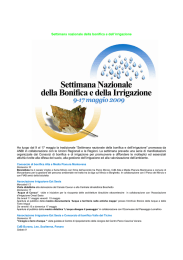 Programma della settimana