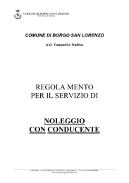 REGOLA MENTO PER IL SERVIZIO DI NOLEGGIO CON