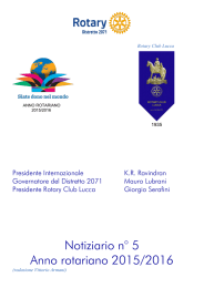 Notiziario n° 5 Anno rotariano 2015/2016