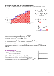 Definizione Integrale Inferiore e Integrale Superiore: