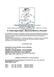 X Trofeo degli Angeli , Memorial Martina e Rossella