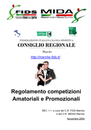 Regolamento competizioni Amatoriali e Promozionali