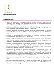 Curriculum vitae del Dr. Marcello Romeo