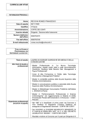 curriculum vitae - Corte dei conti