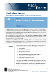 Fiscal Adempimento n. 41 del 04.11.2013 Nuovo