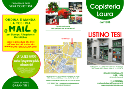 LISTINO TESI - Copisteria Laura srl