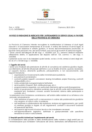 avviso di indagine di mercato per l`affidamento di servizi legali a