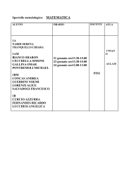 Sportello metodologico: MATEMATICA 1A 1AM BIANCO SHARON