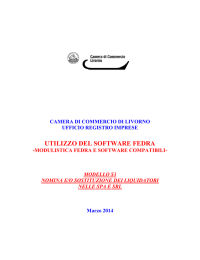 utilizzo del software fedra - Camera di Commercio di Livorno